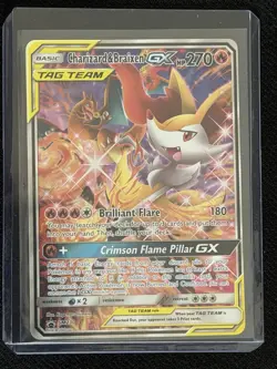 Pokemon Charizard & Braixen GX TAG SM230 Sun & Moon Black Star Promo - Image 1