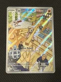 Pokemon TCG Twilight Masquerade 183/167 Timburr Illustration Rare - NM - Image 1