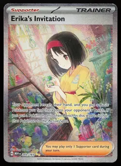 Erika's Invitation 203/165 Holo Special Illustration Rare 151 Pokemon Card - Image 1