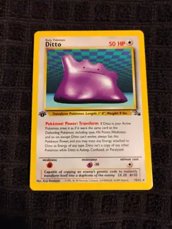 Ditto 1st Edition Fossil 18/62 NM TCG - Image 1