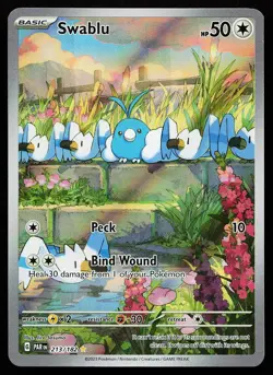 Swablu 213/182 Holo Illustration Rare Paradox Rift Pokemon Card - Image 1