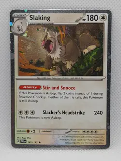 Pokemon Slaking Cosmos Holo 162/193 PAL Paldea Evolved NM - Image 1