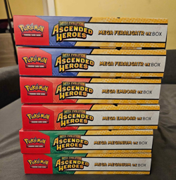 Pokemon TCG Ascended Heroes Mega ex Box 6x Meganium Emboar Feraligatr - Image 2