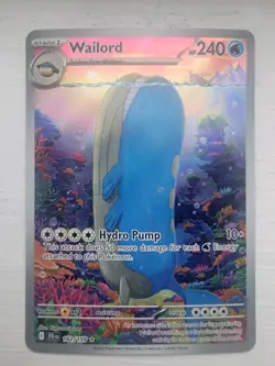Pokemon TCG: WAILORD 162/159 Journey Together Illustration Rare NM - Image 1