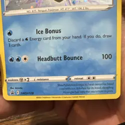 Pokemon Eiscue SWSH128 Sword & Shield Promo Holo Basic 2021 English TCG swirl💫 - Image 5