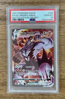 2021 Pokemon Battle Styles Single Strike Urshifu VMAX Full Art #168/163 PSA 10 - Image 1