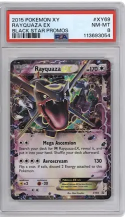 2015 POKEMON XY BLACK STAR PROMOS #XY69 RAYQUAZA EX PSA 8 - Image 1