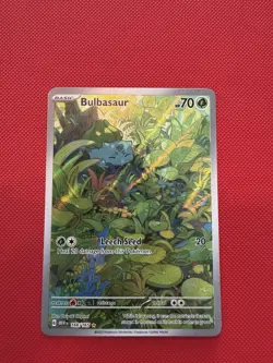 Pokemon 151 Bulbasaur 166/165 Sv: Scarlet & Violet 151 Illustration Rare - NM - Image 1