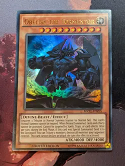 Obelisk The Tormentor MVP1-ENSV5 Ultra Rare - Yu-gi-oh! - Moderate Play - Image 1