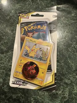 Pokemon Sun & Moon Team Up Pikachu Promo Holo Basic Card SM159 English TCG - Image 1