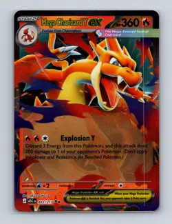 Mega Charizard Y ex 022 Pokemon Ascended Heroes Double Rare Card NM+ (a) - Image 1