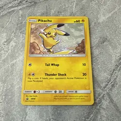 Pokemon Pikachu TCG Sun & Moon SM98 Holo Promo Card Black Star Promo SWIRL - Image 3