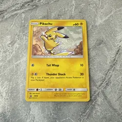 Pokemon Pikachu TCG Sun & Moon SM98 Holo Promo Card Black Star Promo SWIRL - Image 4