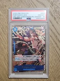 Portgas.D.Ace OP07-053 PSA 10 3rd Anniversary Winner One Piece Promotion Cards - Image 1