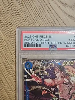 Portgas.D.Ace OP07-053 PSA 10 3rd Anniversary Winner One Piece Promotion Cards - Image 2