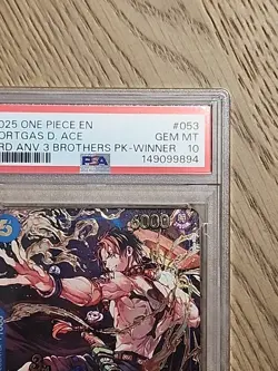 Portgas.D.Ace OP07-053 PSA 10 3rd Anniversary Winner One Piece Promotion Cards - Image 3