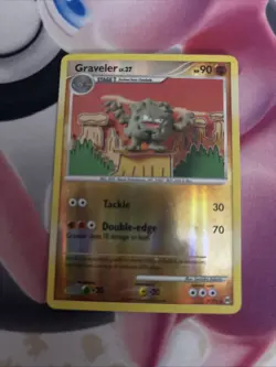 Platinum Arceus Pokemon Card Graveler 37/99 Reverse Holo Uncommon - Image 1