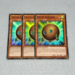 Yugioh Sphere Kuriboh AC19 1st Edition Super Rare 3 Card Playset NM - Image 1