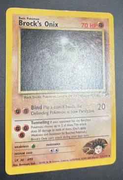 Pokemon Brock's Onix Pokemon Gym Heroes 21/132 Rare Card TCG non-holo - Image 4