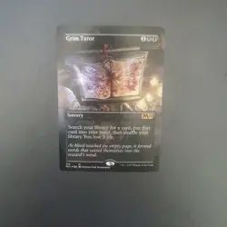 MTG Grim Tutor M21 Borderless Foil English 1 Note Card - Image 1