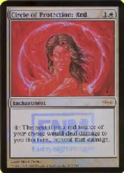 Heavy Play, English MTG Foil Circle of Protection: Red - Foil FNM 2005 FNM Promo - Image 1
