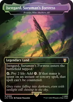 Isengard, Saruman's Fortress (Boseiju, Who Shelters All) Surge Foil NM MTG - Image 1