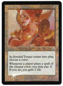 Jeweled Torque 1999 Mercadian Masques SHIFTED FOIL MISPRINT Artifact MTG NM AZ3 - Image 1