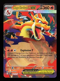 Mega Charizard Y ex 022/217 Double Rare Ascended Heroes Pokemon Card - Image 1