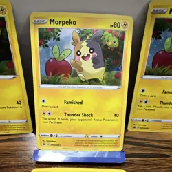 Pokemon TCG Morpeko SWSH031 Card Lot 4x Basic Thunder Shock Holo - Image 3
