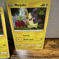 Pokemon TCG Morpeko SWSH031 Card Lot 4x Basic Thunder Shock Holo - Image 5