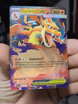 Mega Charizard Y ex 022/217 Double Rare ME: Ascended Heroes Pokemon Holo NM - Image 1