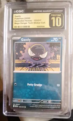 Gastly 123/217 Cosmos Holo Promo Ascended Heroes Pokemon Card CGC 10 PRISTINE - Image 1