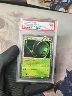 2010 Pokemon Heartgold Soulsilver Meganium Prime Holo #109 PSA 7 Graded Pokemon - Image 1
