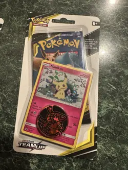 Pokemon Sun & Moon Team Up Mimikyu Promo Holo Basic Card SM163 English TCG - Image 1