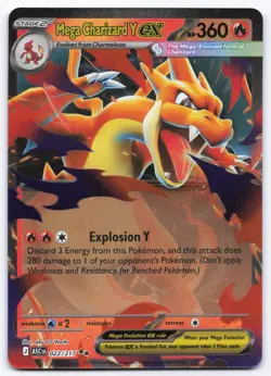 Pokemon TCG Mega Charizard Y ex 022/217 Ascended Heroes Playset NM - Image 1