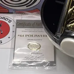 Burger King Pokemon Poliwhirl 23K Gold Plated Trading Card - Image 3