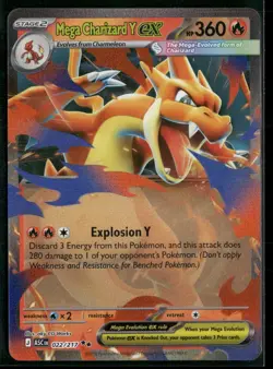 Pokemon - Mega Charizard Y ex 022/217 Double Rare Ascended Heroes NM - Image 1