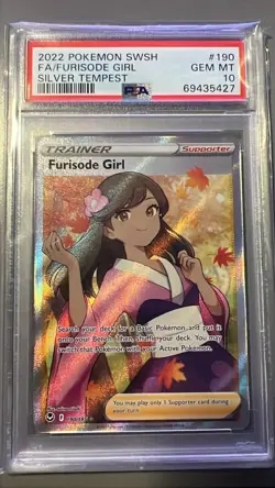 2022 POKEMON JAPANESE SWORD & SHIELD #082 FULL ART/FURISODE GIRL PSA 10 - Image 1