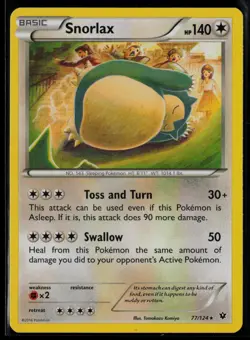 Snorlax 77/124 Rare Fates Collide Pokemon Lightly Played - Image 1