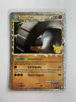 Pokemon TCG Donphan (Prime) Celebrations: Classic Collection 107/123 Holo (NM) - Image 1