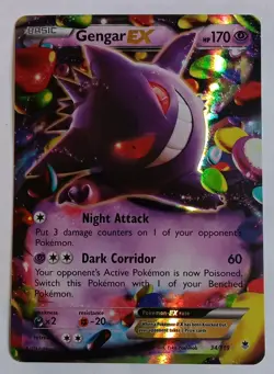 GENGAR EX 34/119 Phantom Forces Ultra Rare ✨Holo Rare 2014 Pokemon TCG🔥 - Image 1
