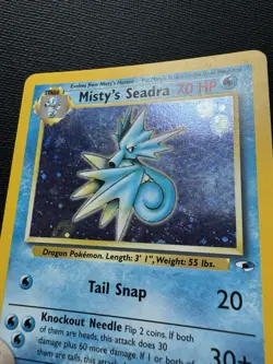 Pokemon Misty’s Seadra 9/132 Holo Rare Gym Heroes WOTC - Image 4