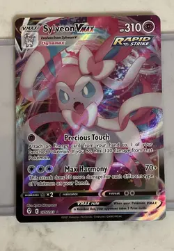 Pokemon TCG Sylveon Vmax Evolving Skies 075/203 Holo Ultra Rare - Image 1