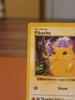 Pikachu - 58/102 - Pokemon Base Set (Shadowless) Yellow Cheeks DMG CREASED - Image 2