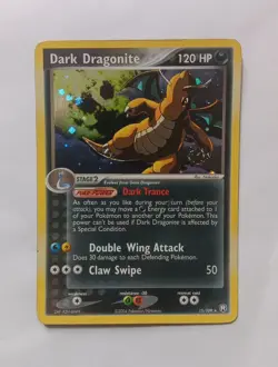 Dark Dragonite 15/109 EX Team Rocket Returns Holo Rare Vintage Pokemon TCG SWIRL - Image 1