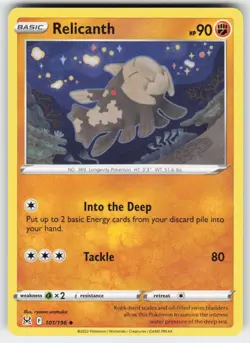 Relicanth 101/196 Uncommon Lost Origin Pokemon Near Mint - Image 1