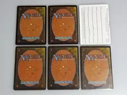 Magic The Gathering 5 Card Set Pyroblast Kurenha Mystic Remora Used - Image 2