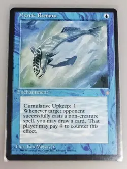 Magic The Gathering 5 Card Set Pyroblast Kurenha Mystic Remora Used - Image 5