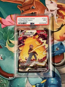 2022 Pokemon TCG Lost Origin #TG17 Pikachu VMAX Full Art PSA 9 - Image 1