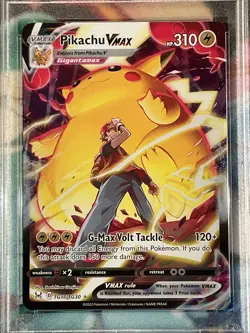 2022 Pokemon TCG Lost Origin #TG17 Pikachu VMAX Full Art PSA 9 - Image 3